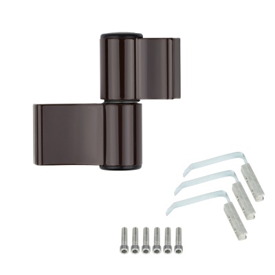 Петля для алюминиевых дверей dormakaba 03-AL/2, 2-х секционная для холодного профиля, светло-коричневая